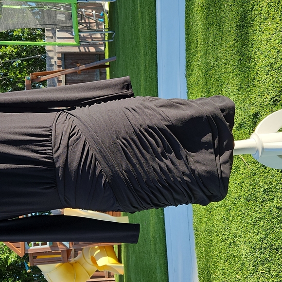 Zara Basic Black Long Sleeve Dress - Size Large - Picture 3 of 9